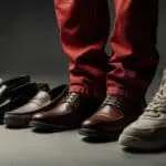 what color shoes go with red pants