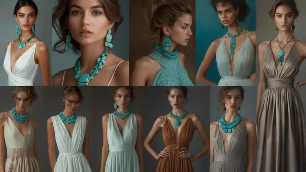 what color dress goes with turquoise jewelry