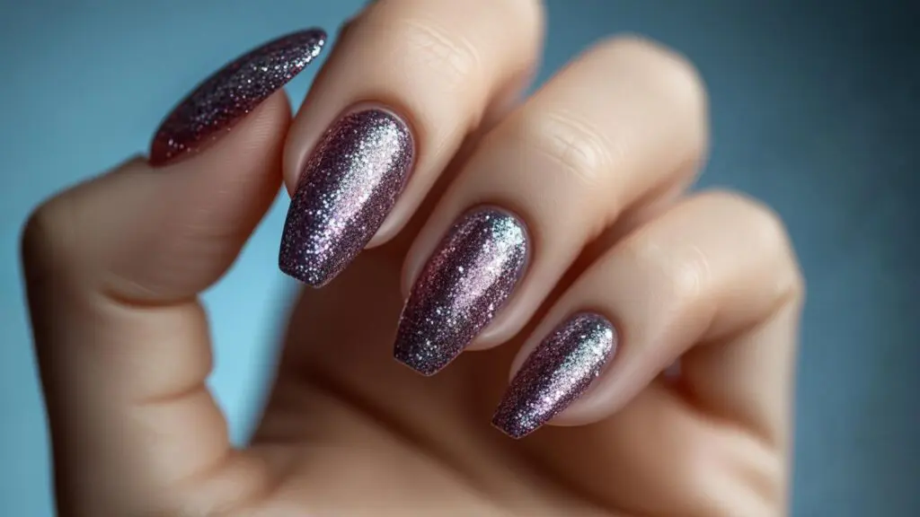 glitter nails