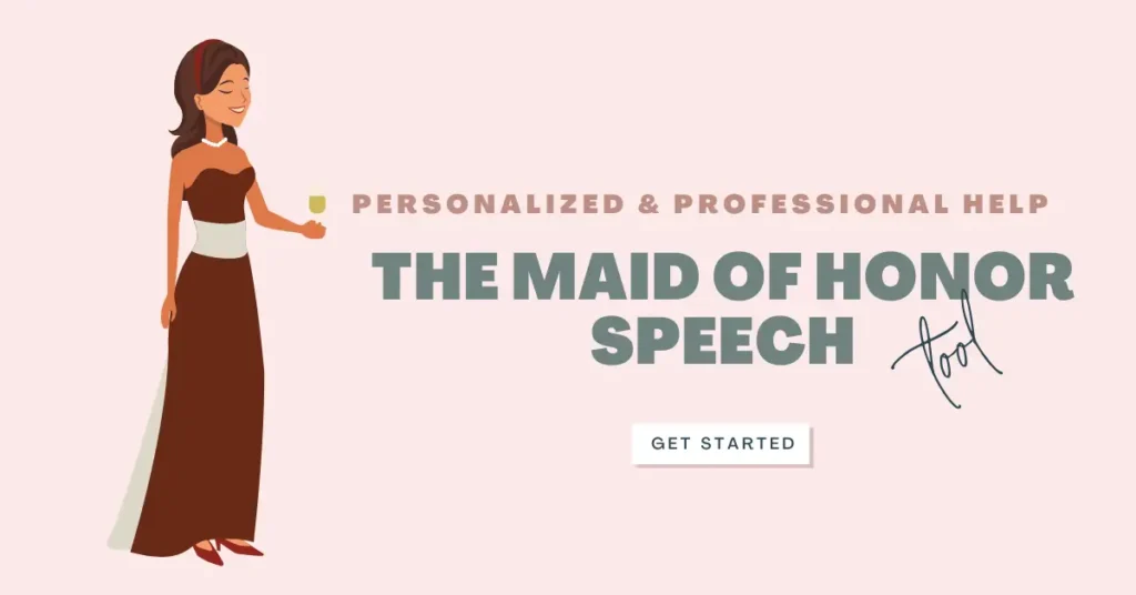 maid of honor speech banner