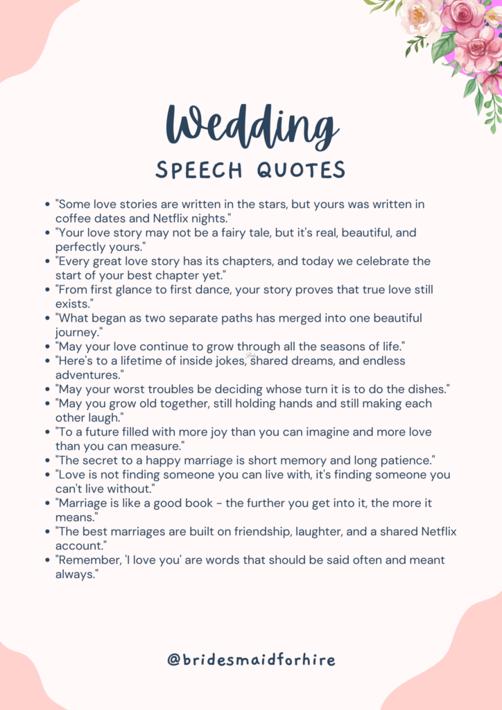 wedding speech