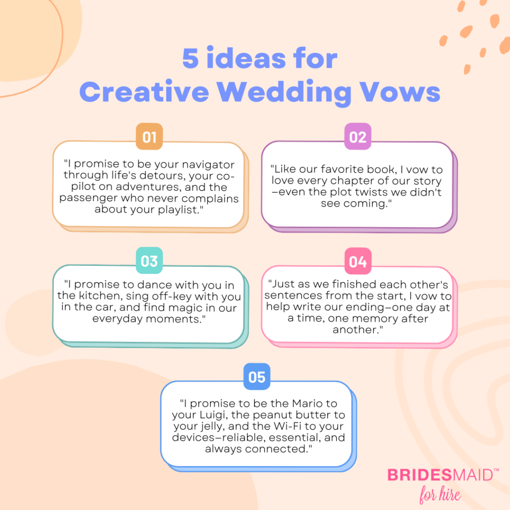 Creative wedding vows