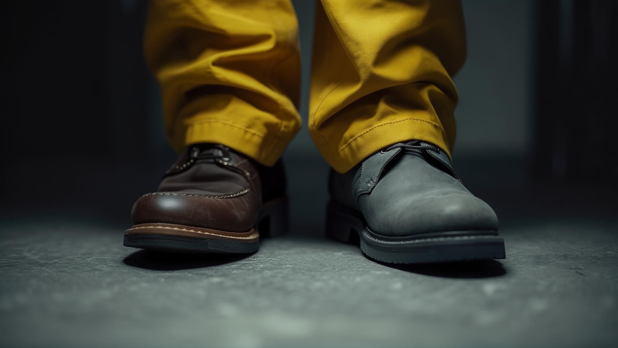 what color shoes go with yellow pants
