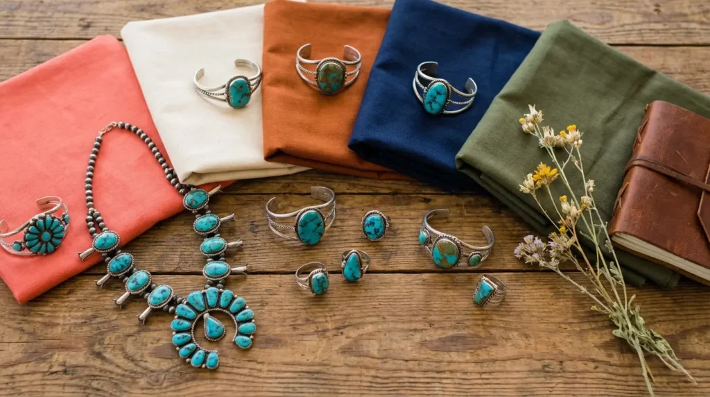 dress colors to wear with turquoise jewelry