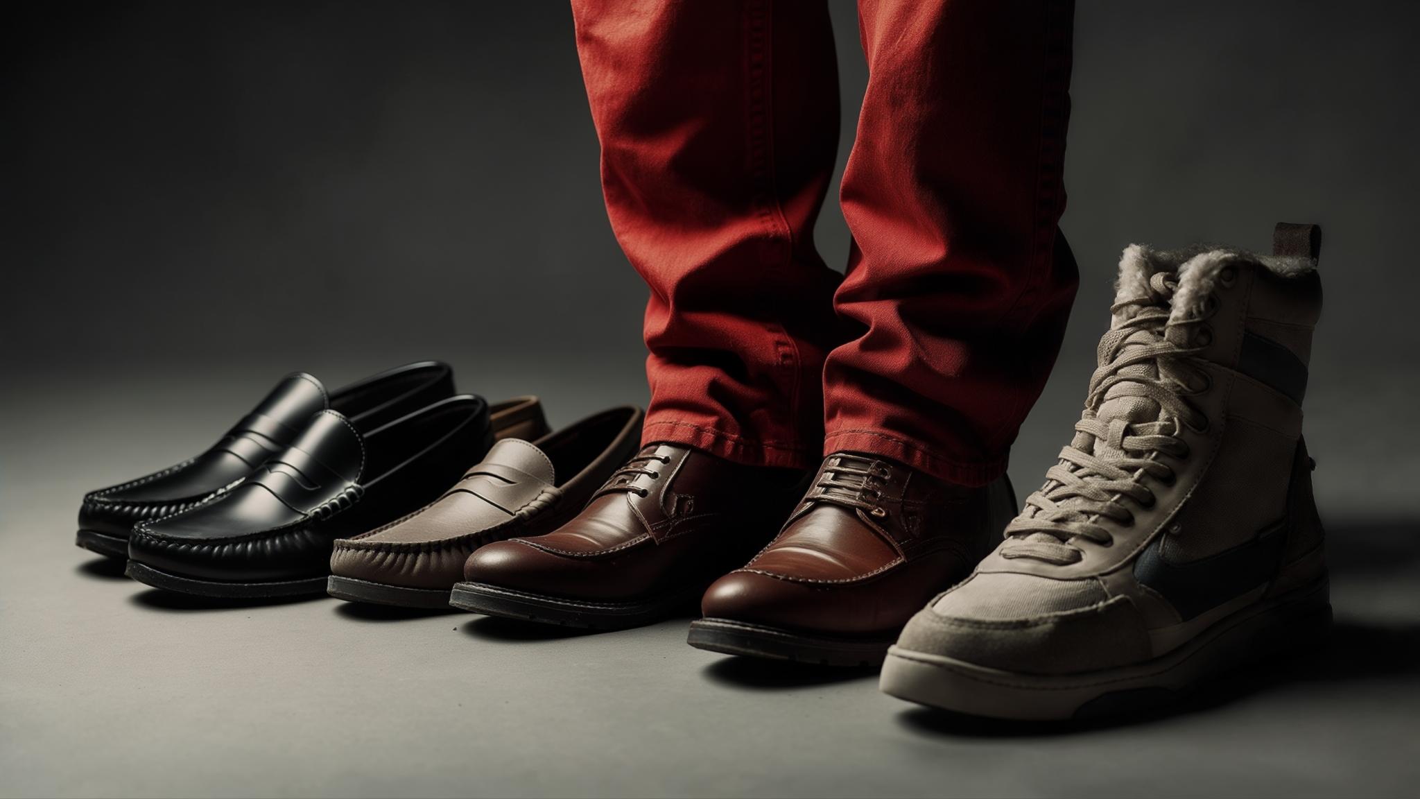 what color shoes go with red pants