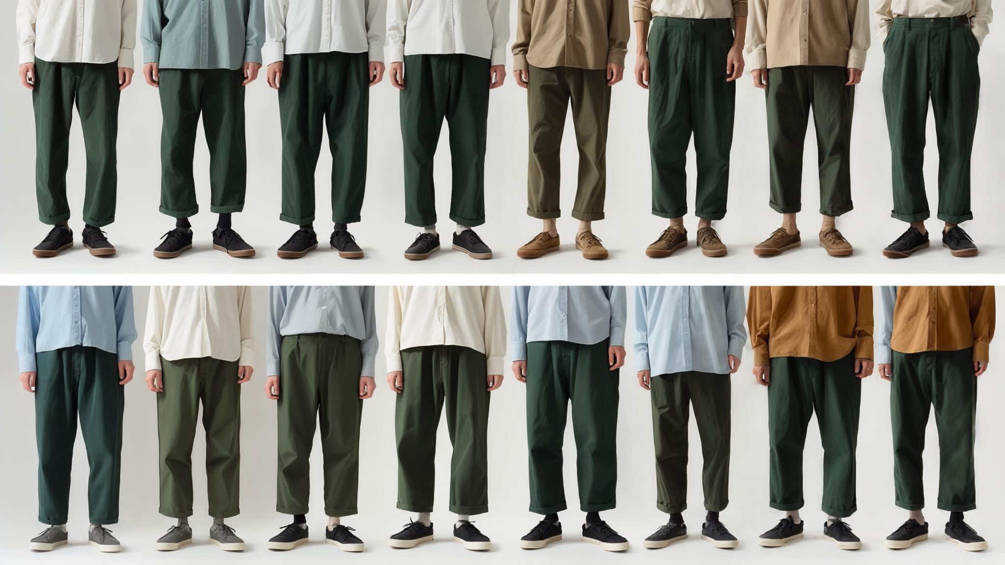 what color shirt goes with dark green pants