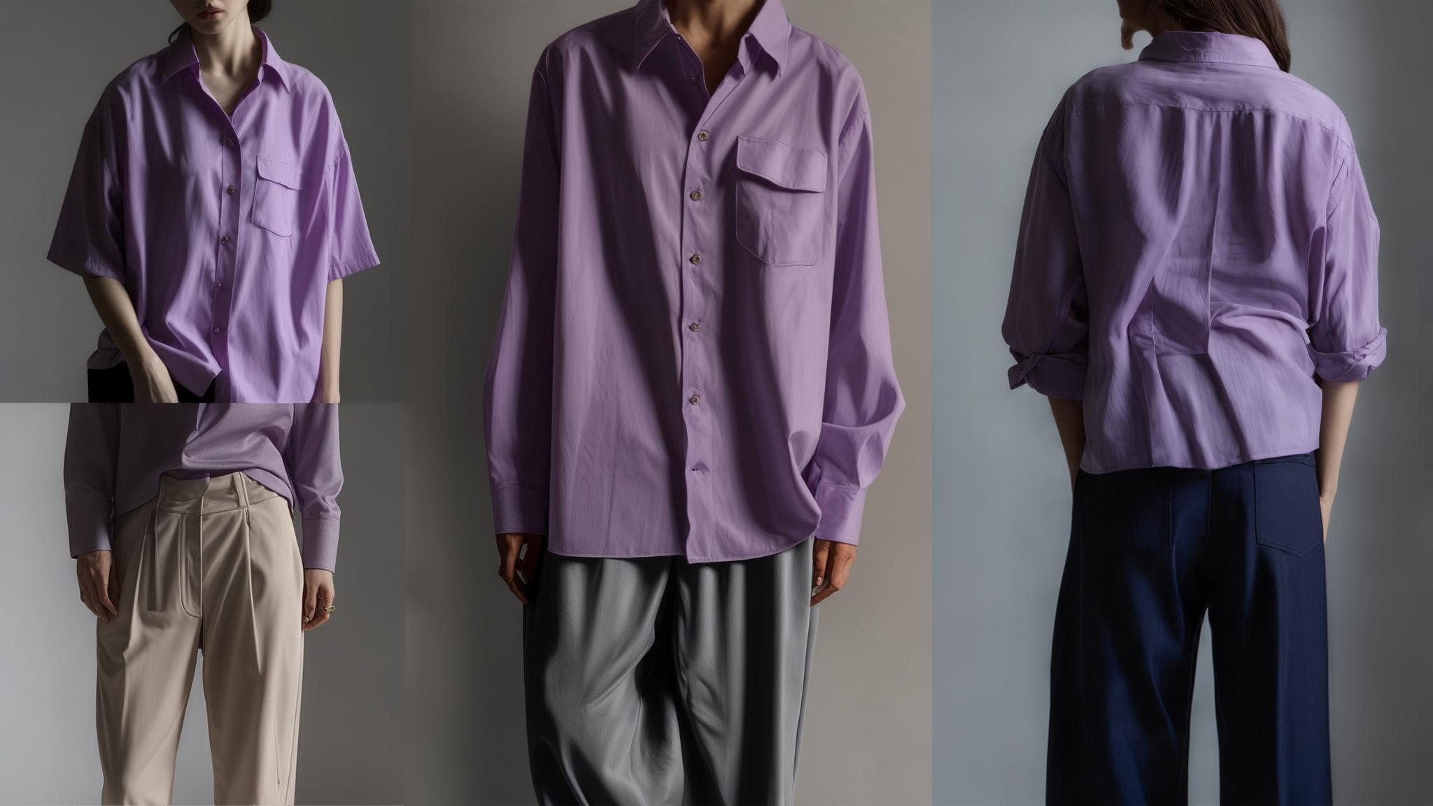 what color pants go with lavender shirt