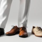 what color shoes go with white pants