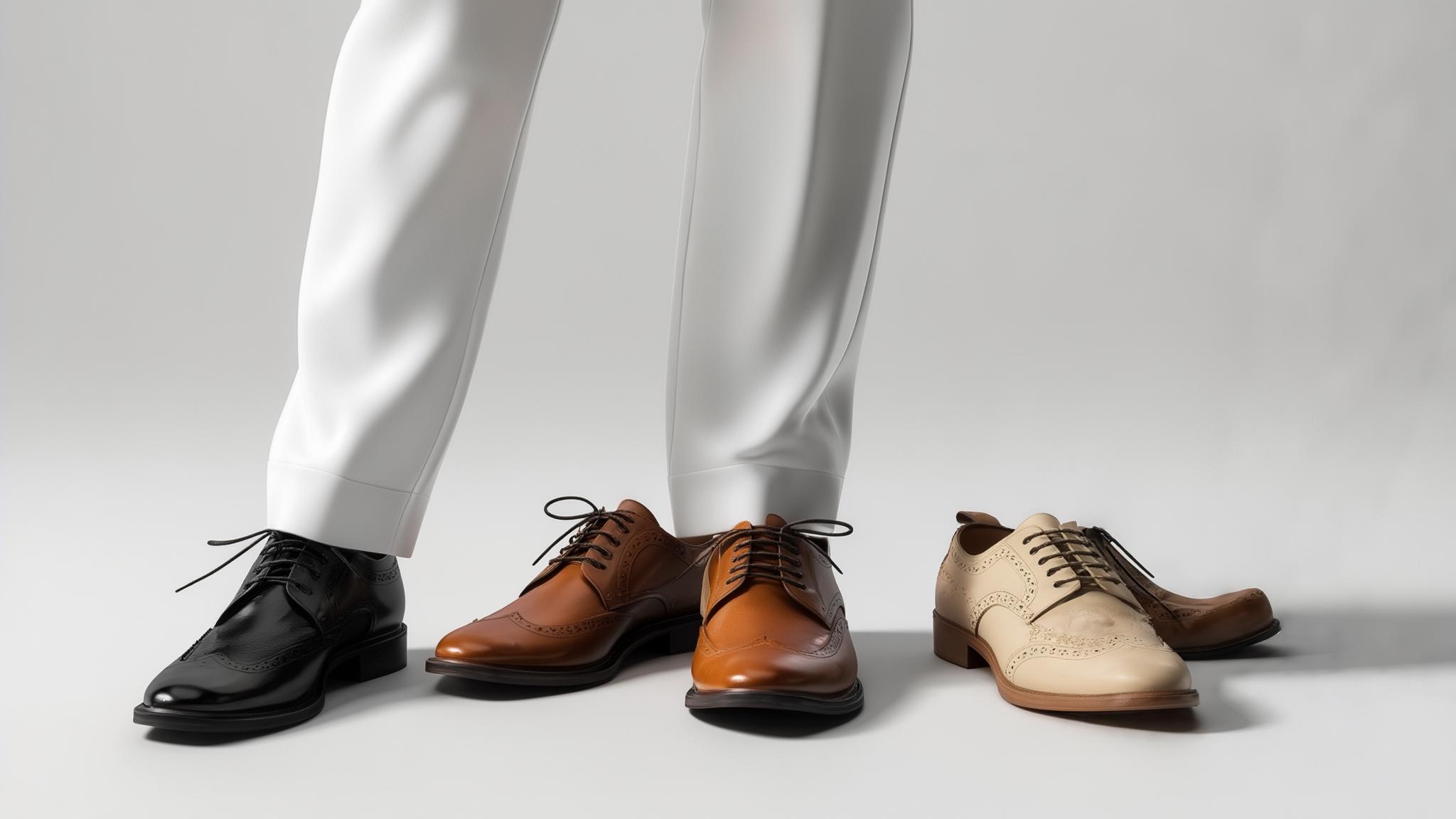 what color shoes go with white pants