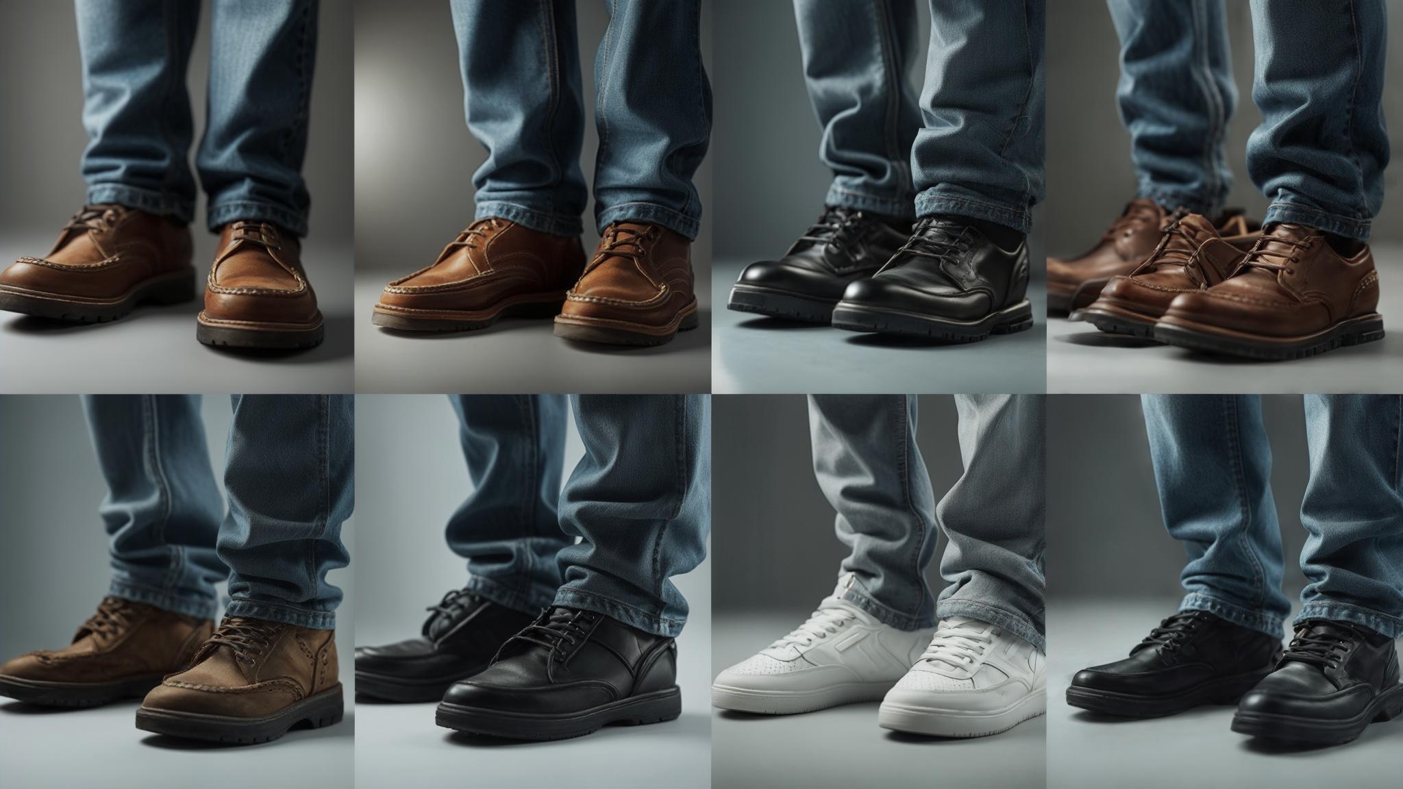 what color shoes go with blue jeans