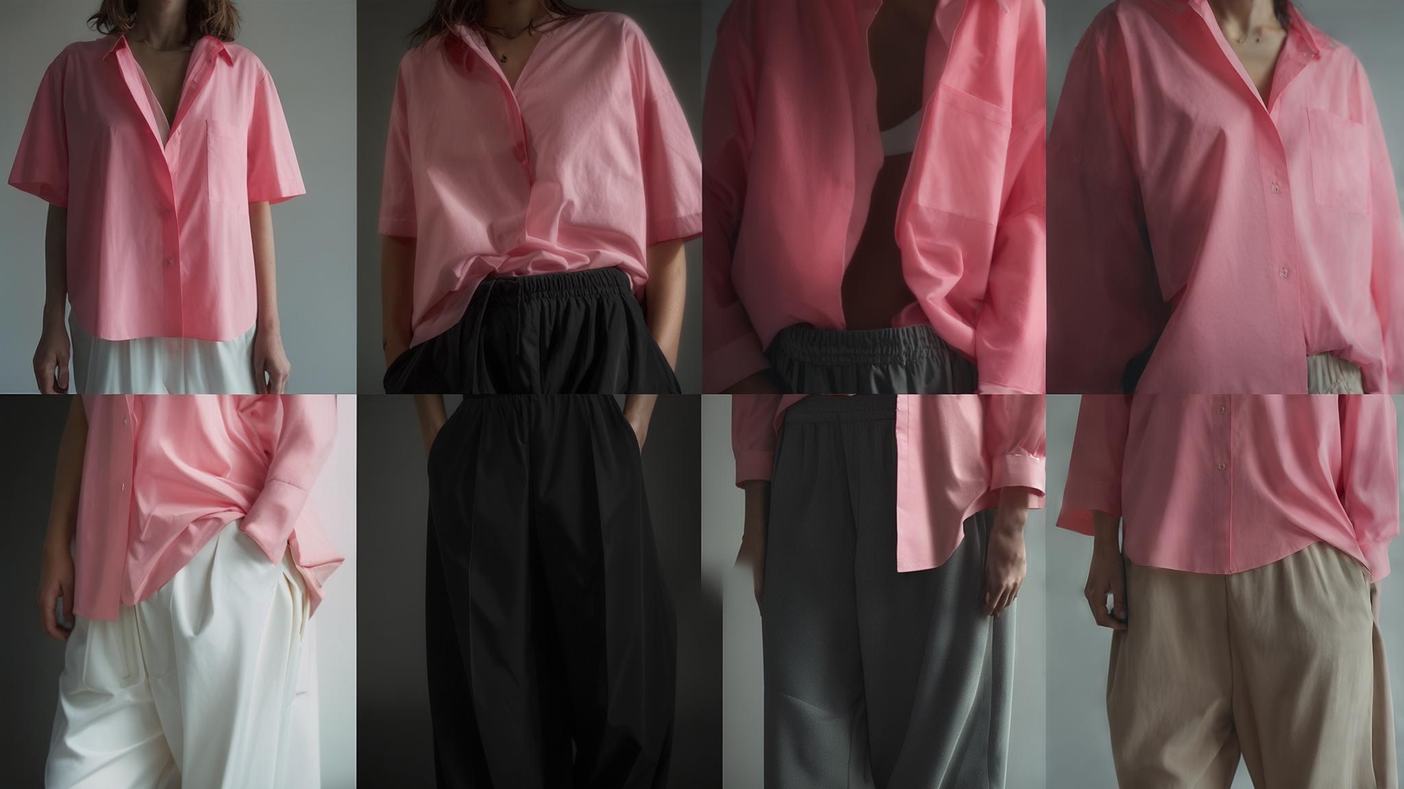 what color pants go with pink shirt