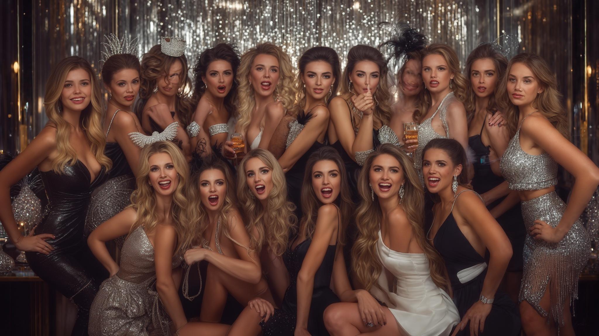 glitz and glam bachelorette party outfits
