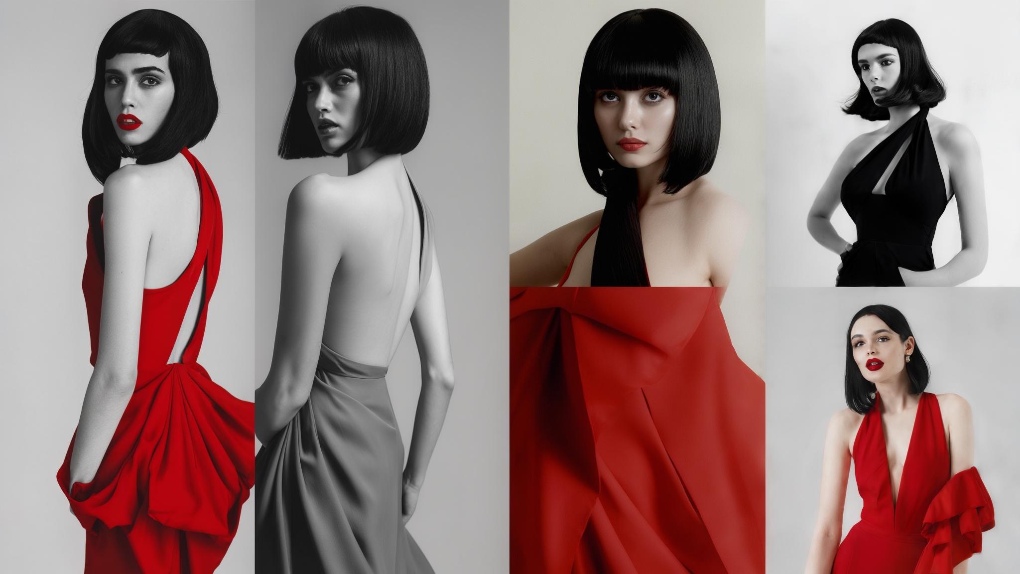 what color dress goes with black hair
