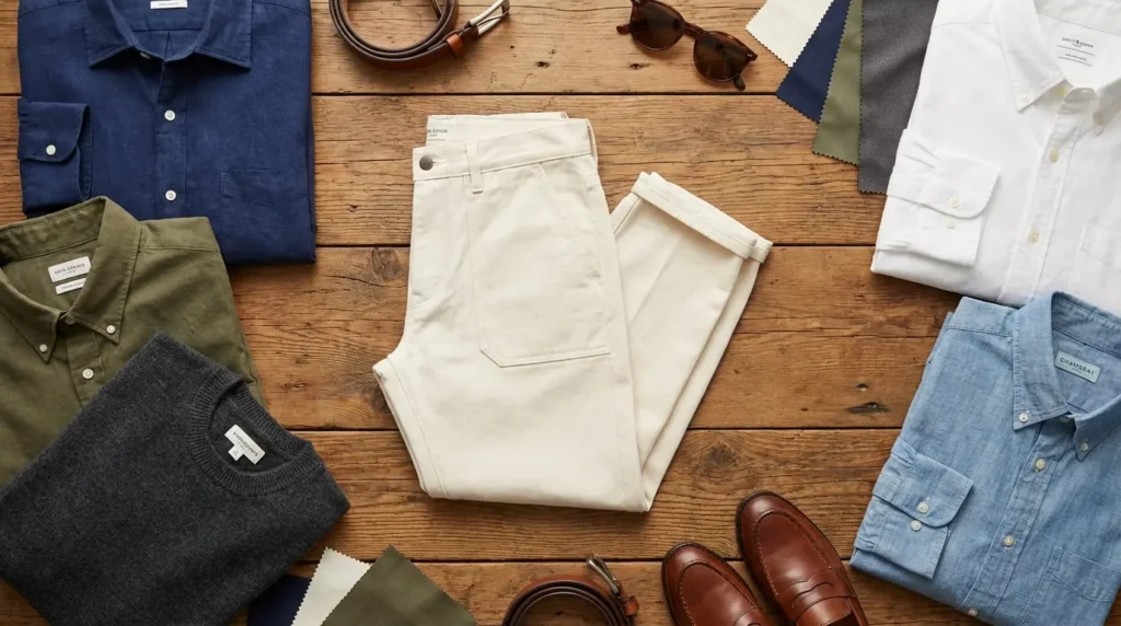 shirt colors cream pants