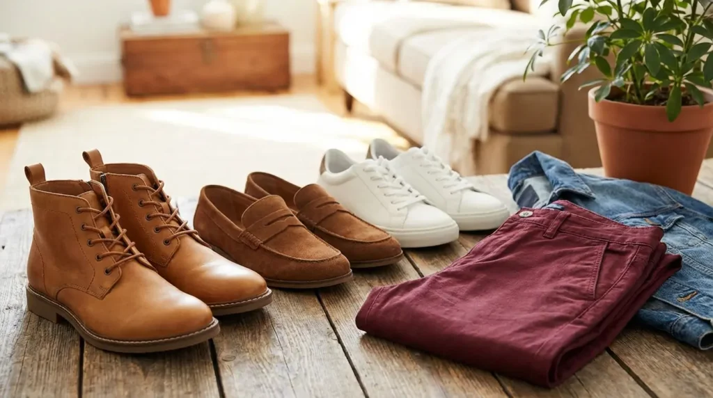 shoe colors burgundy pants