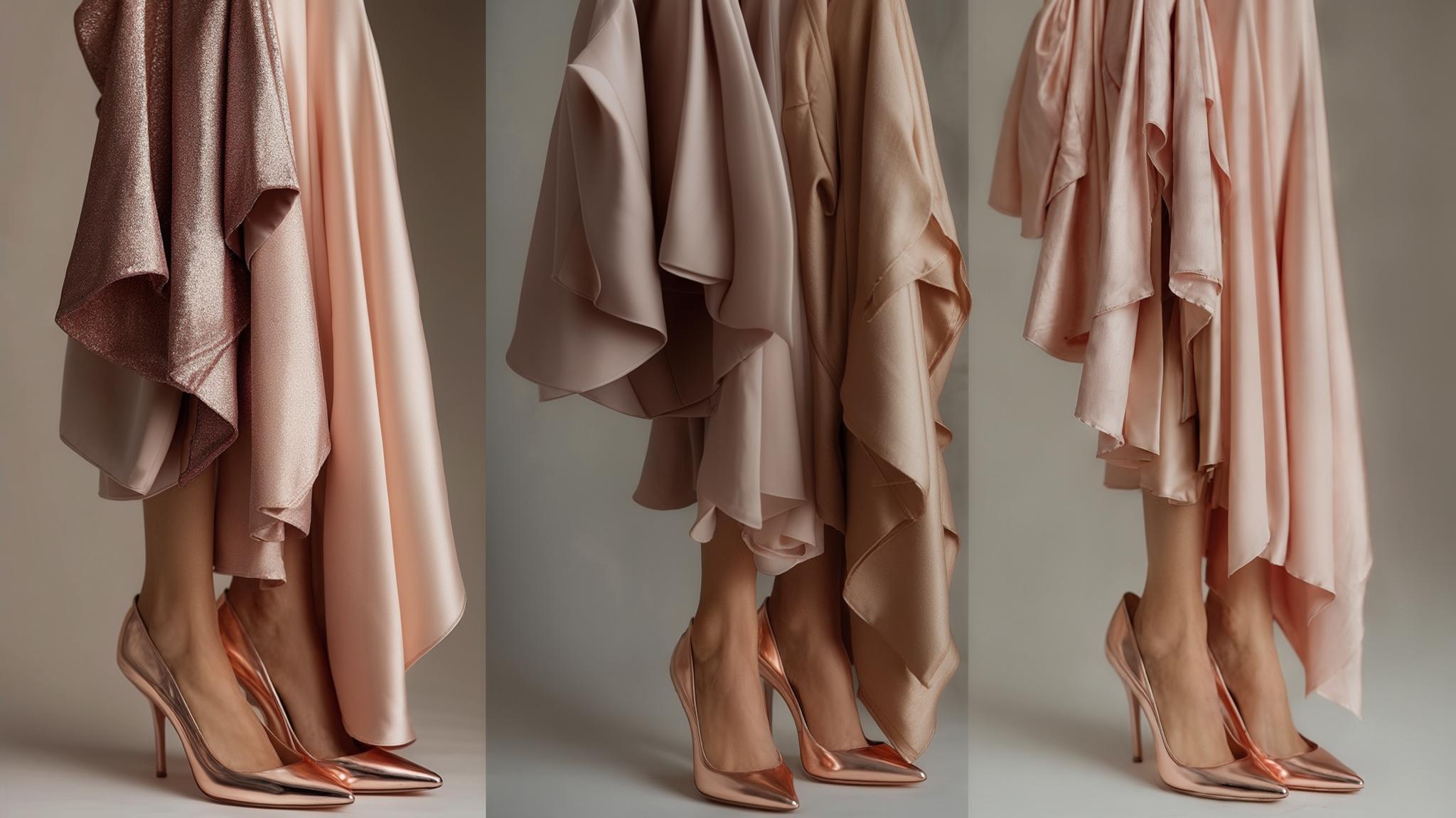 what color dress goes with rose gold shoes