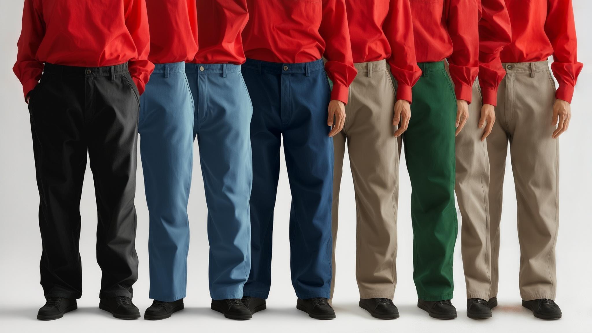 what color pants go with red shirt