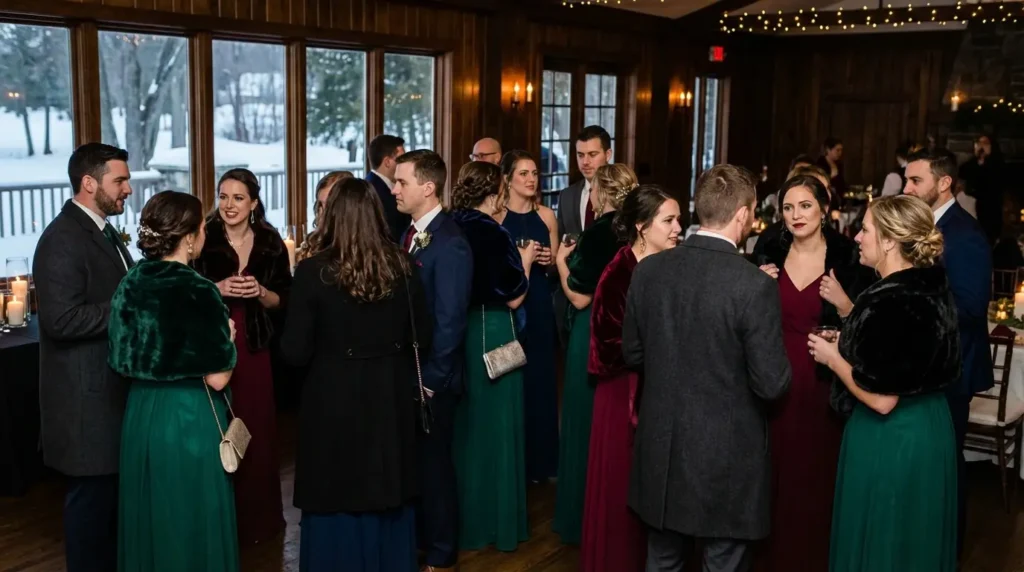 winter wedding guest colors