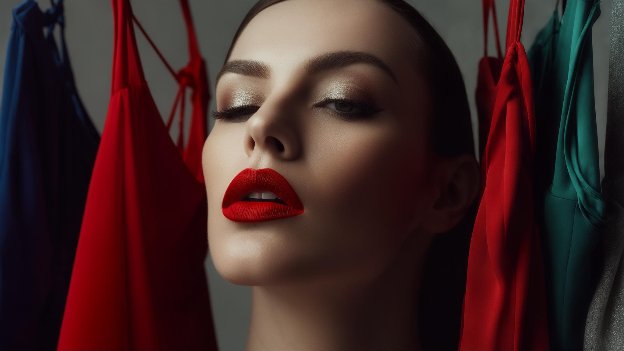 what color dress goes with red lipstick