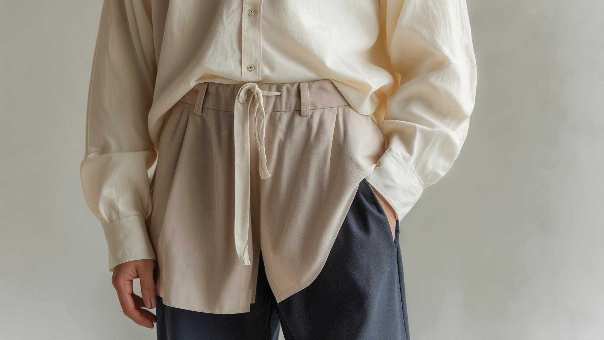 what color pants go with cream shirt