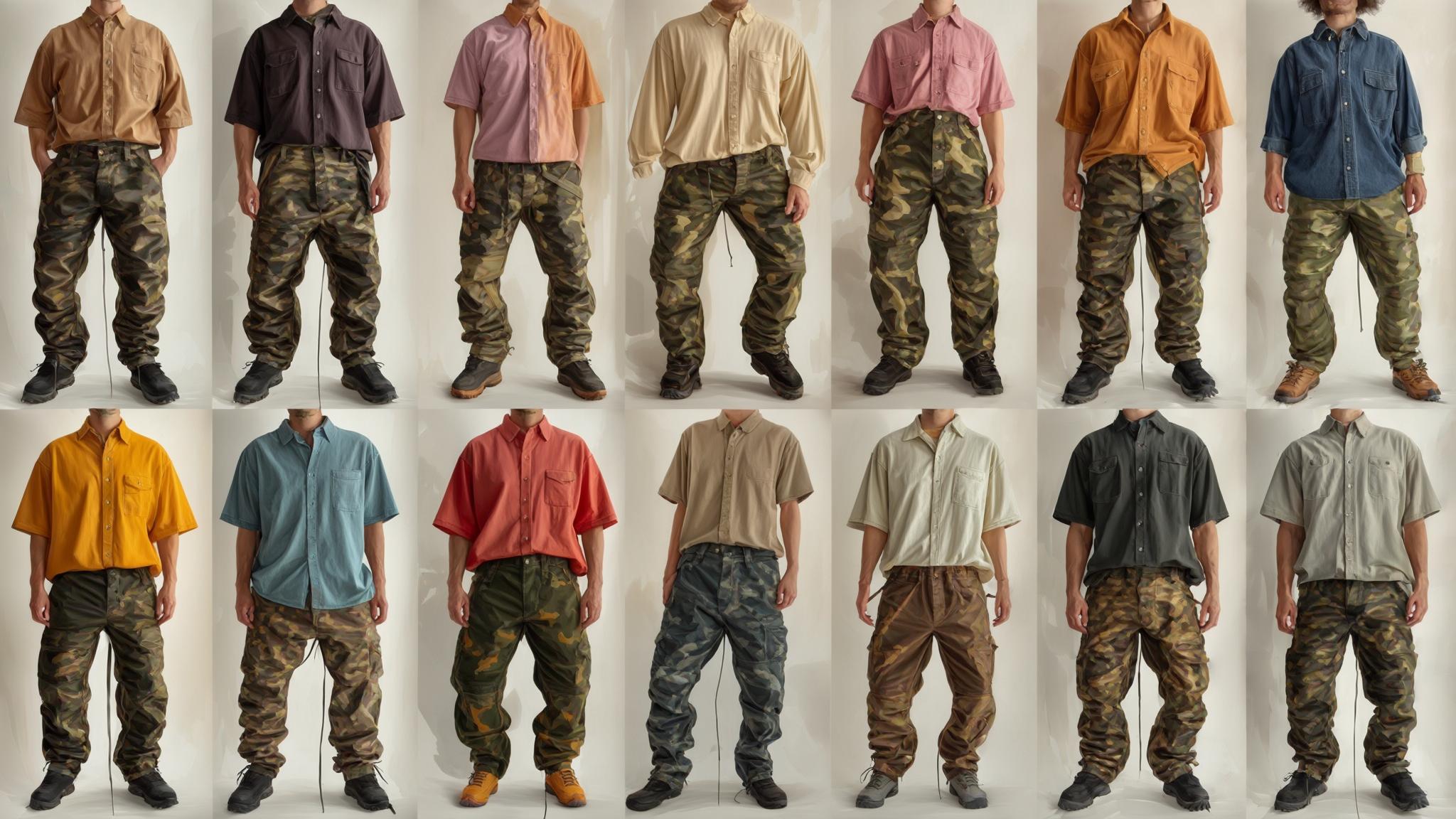 what color shirt goes with camo pants