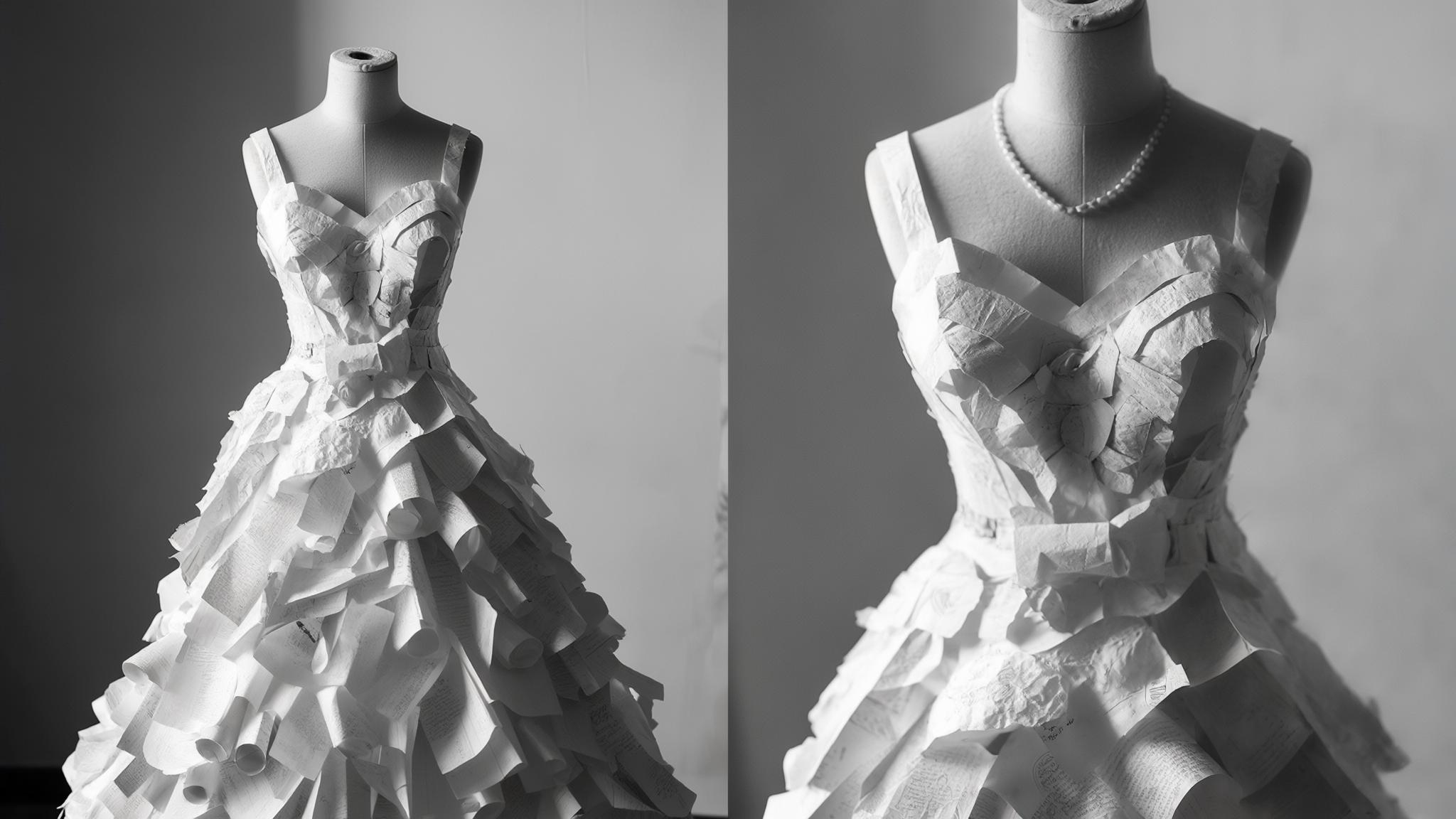 toilet paper wedding dress