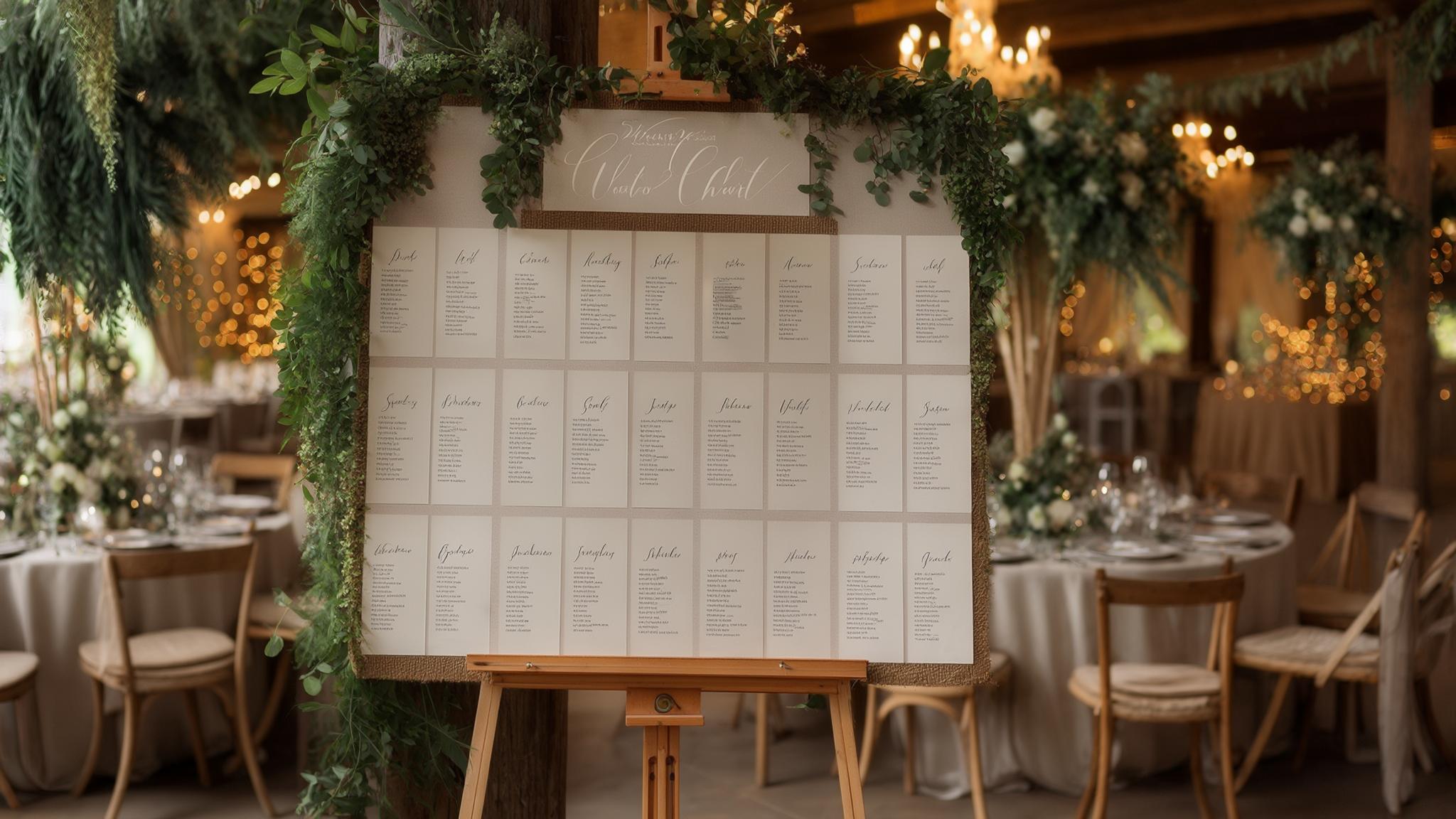 wedding seating chart ideas