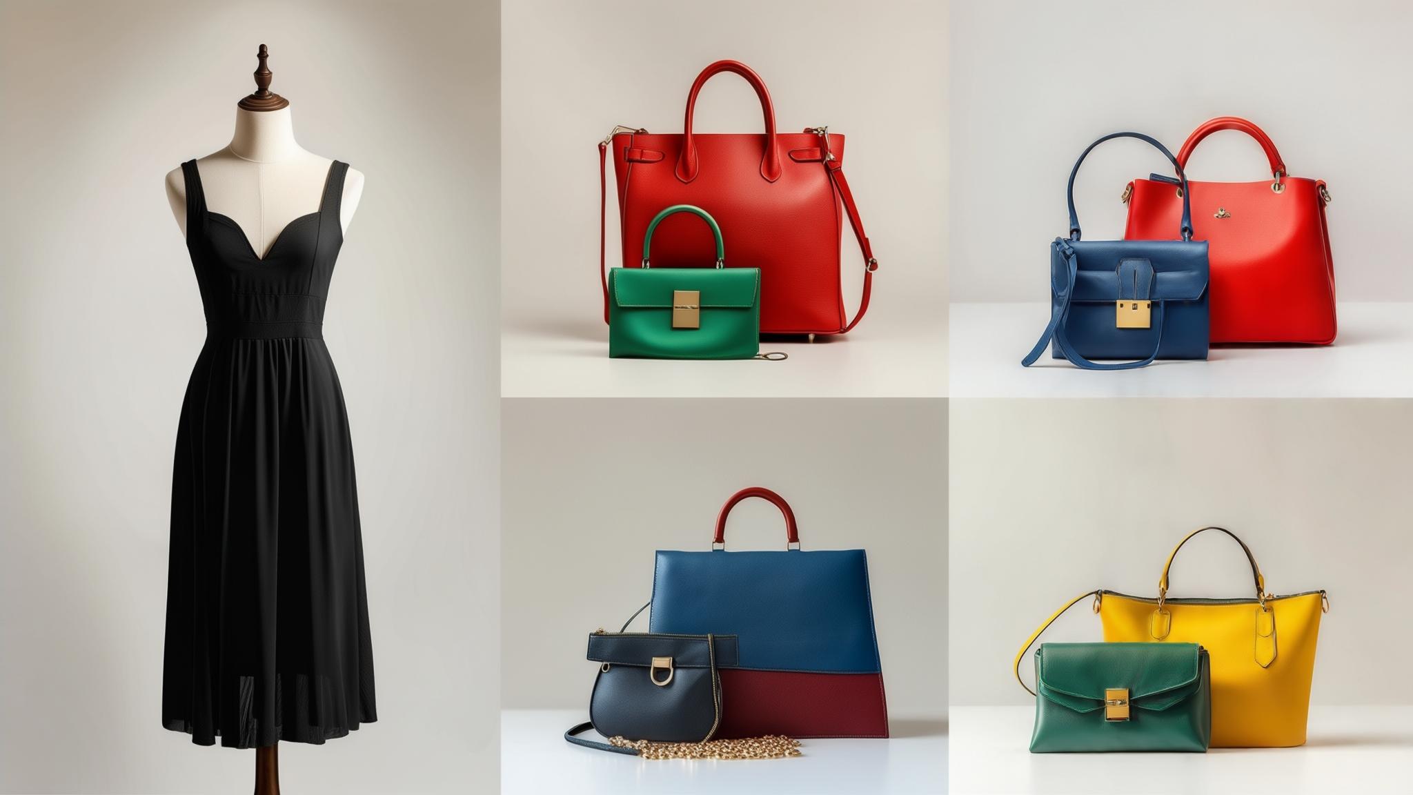 what color purse goes with a black dress