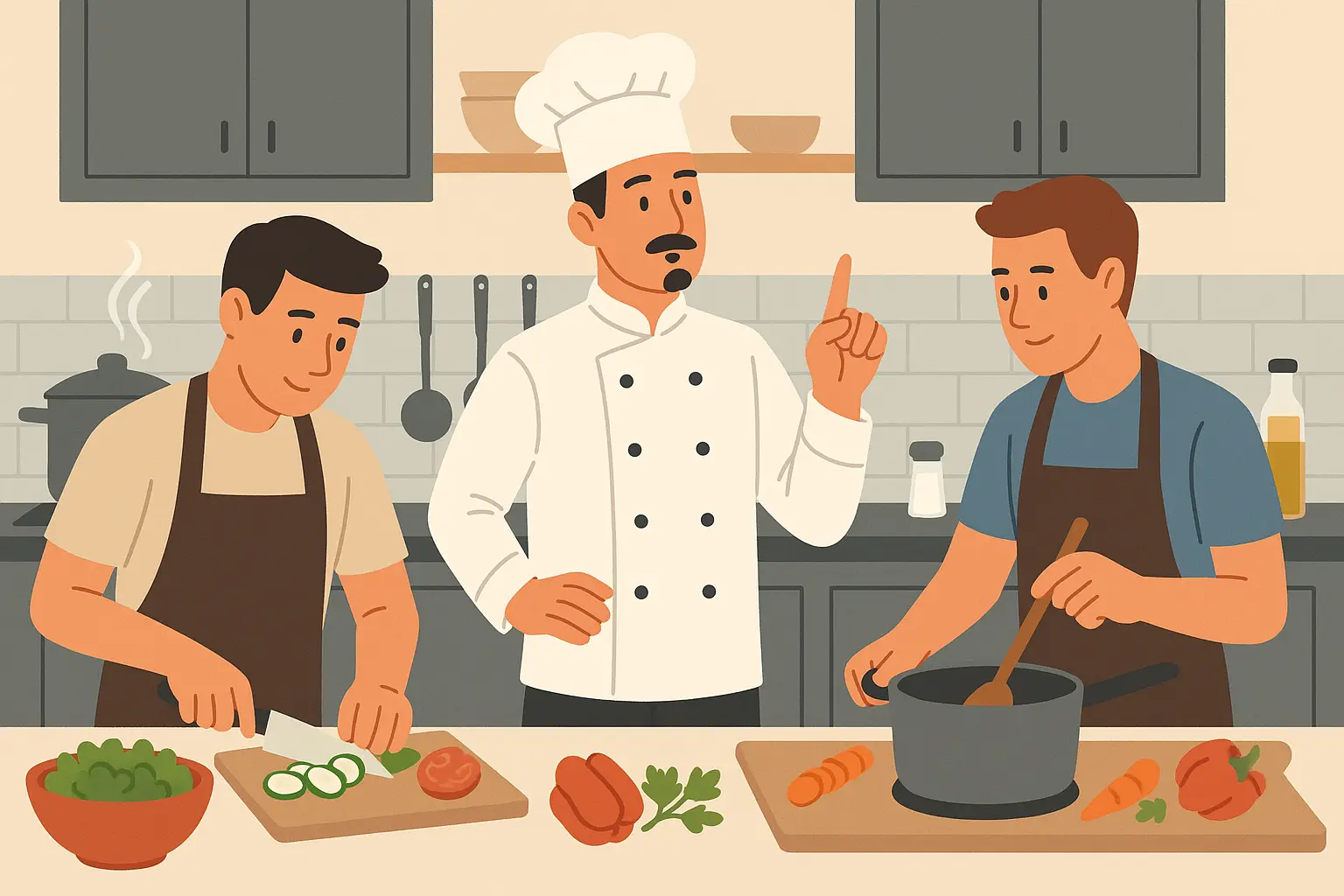 Private chef cooking class bachelor party experience