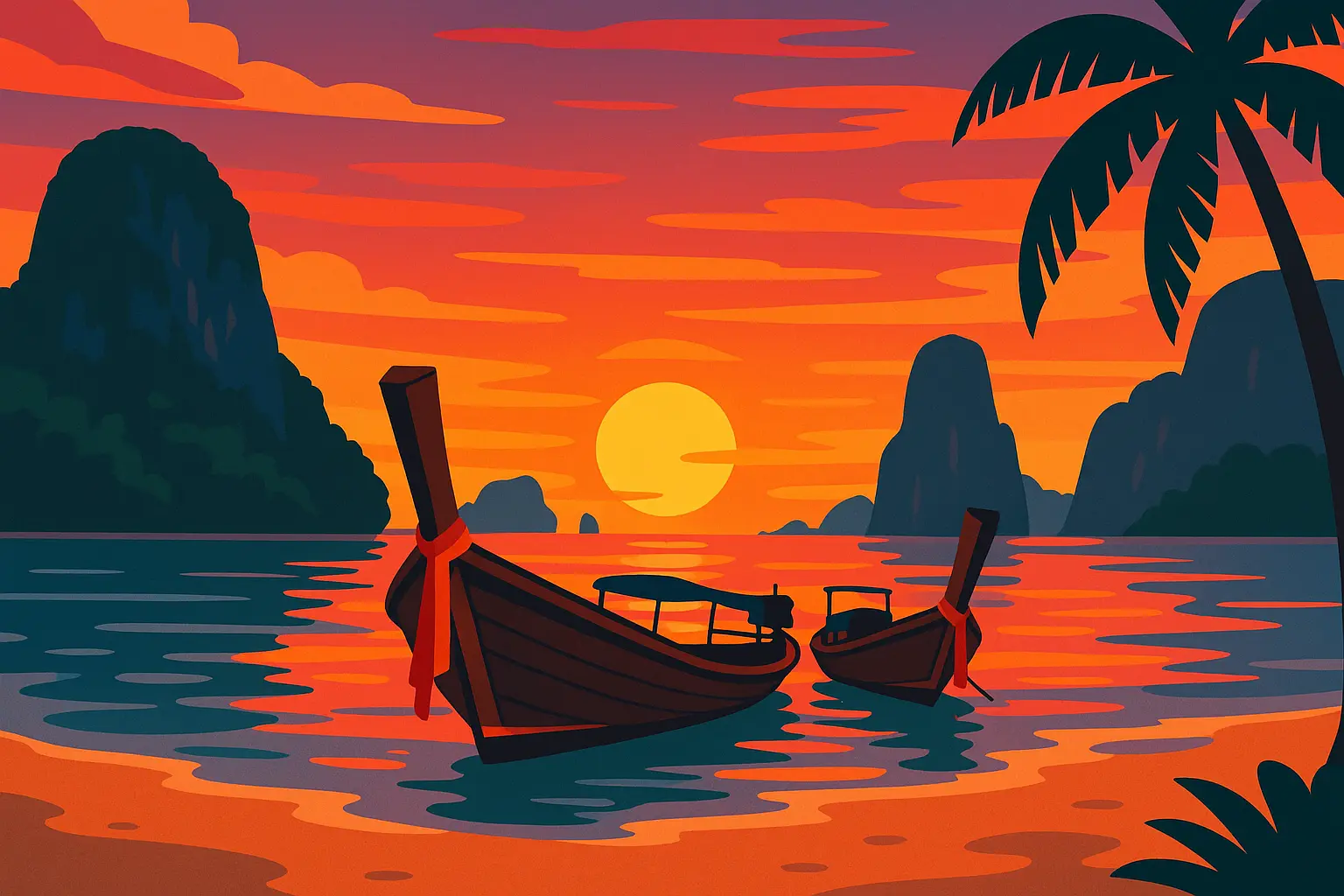 South Pacific paradise island