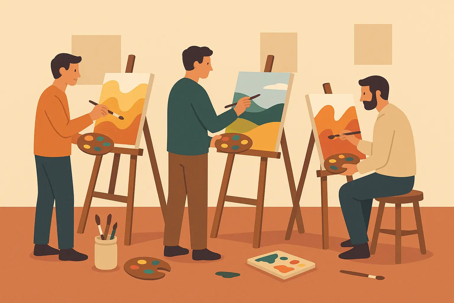 Art class and gallery tour bachelor party