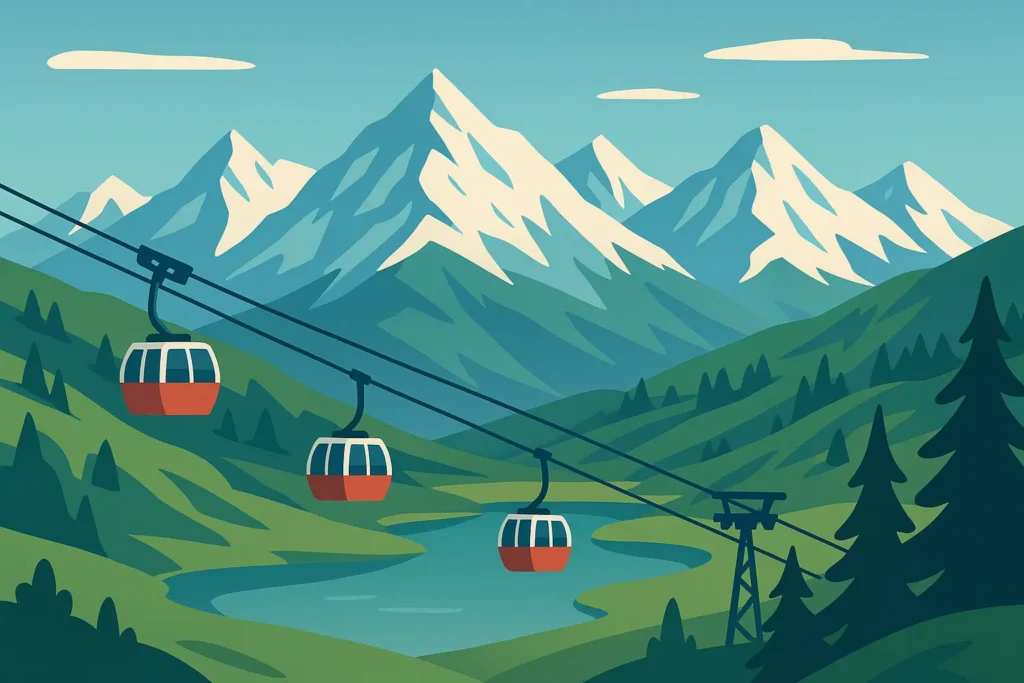 French Alps mountain scenery