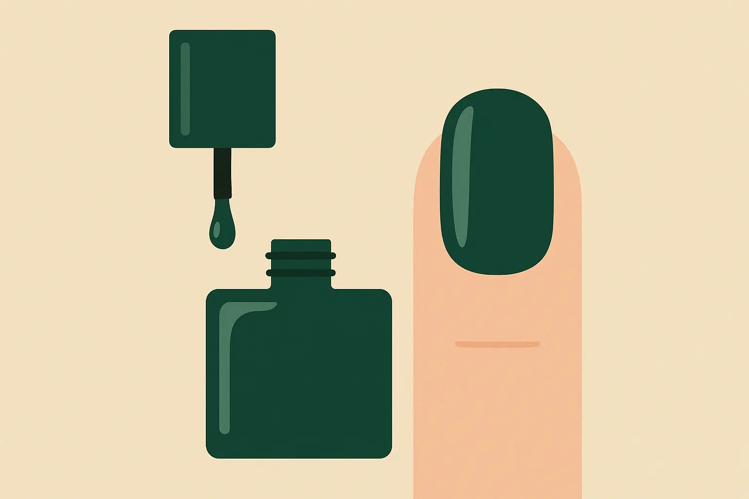 Forest green sophisticated dark nails