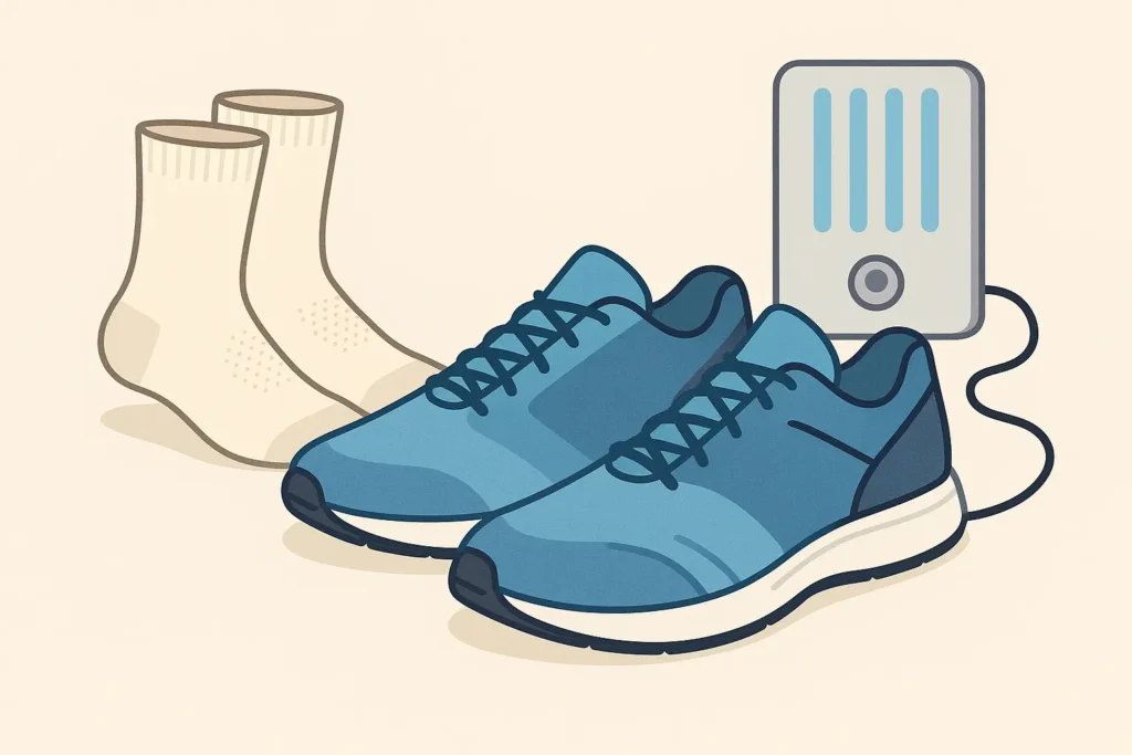Antifungal shoe and sock management