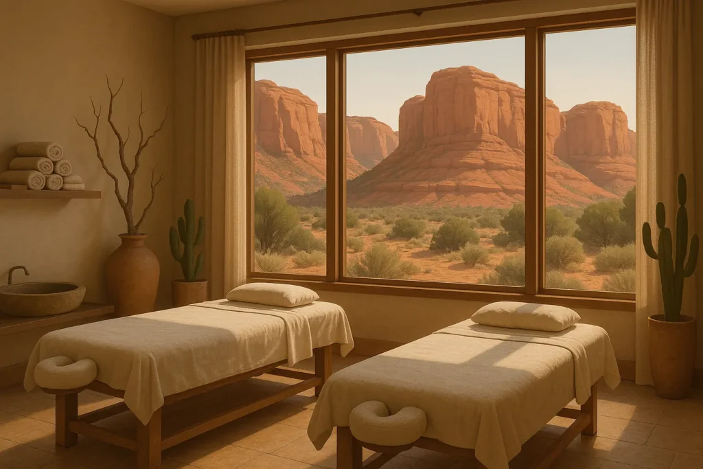 Meditation session at Sedona vortex site