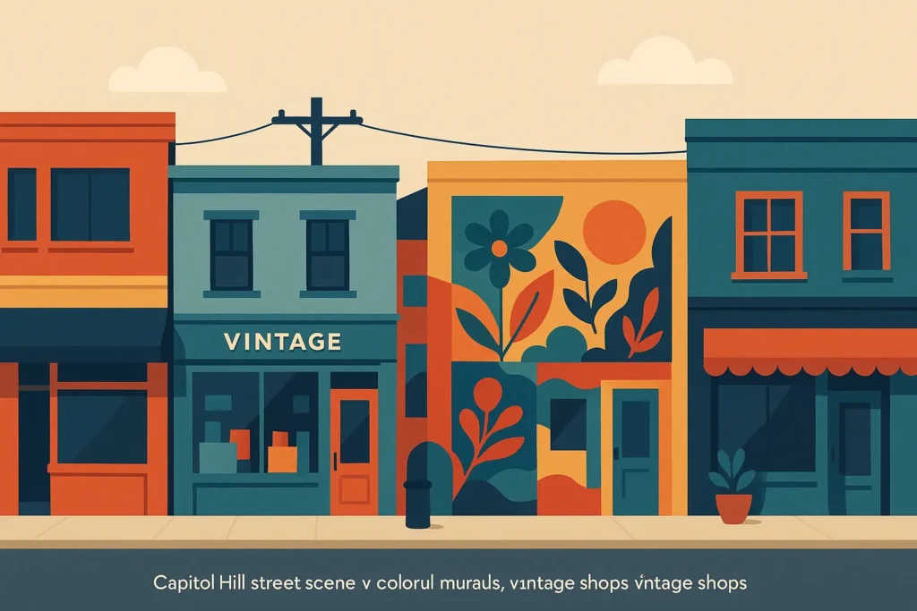 Capitol Hill neighborhood scene