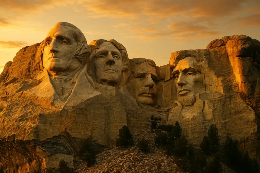 South Dakota landscape with Mount Rushmore