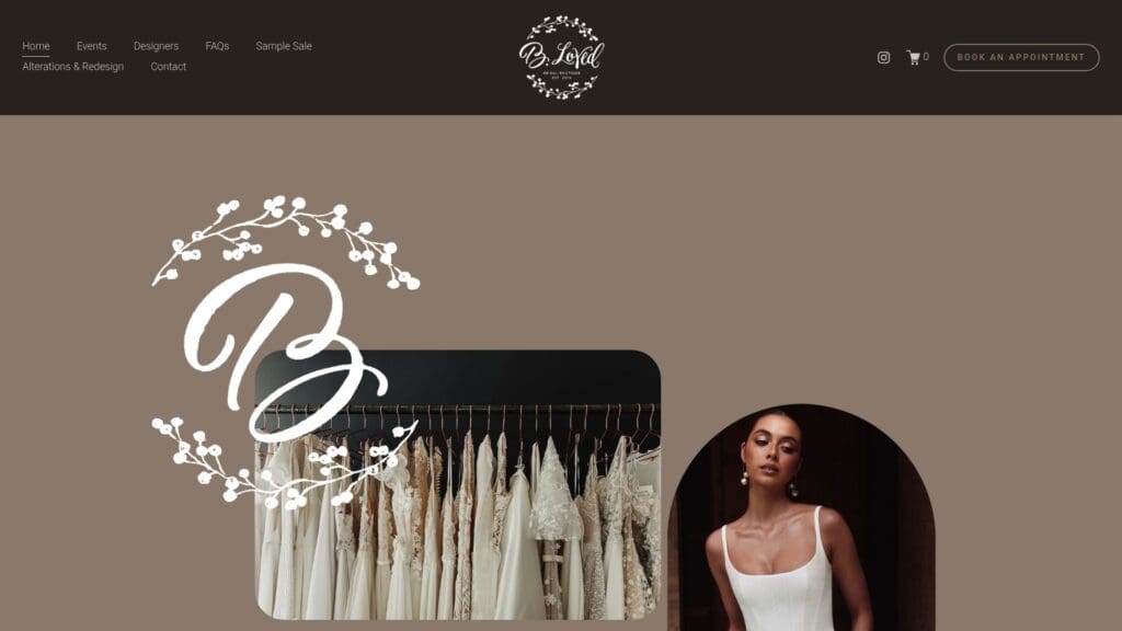Bloved Bridal intimate boutique setting