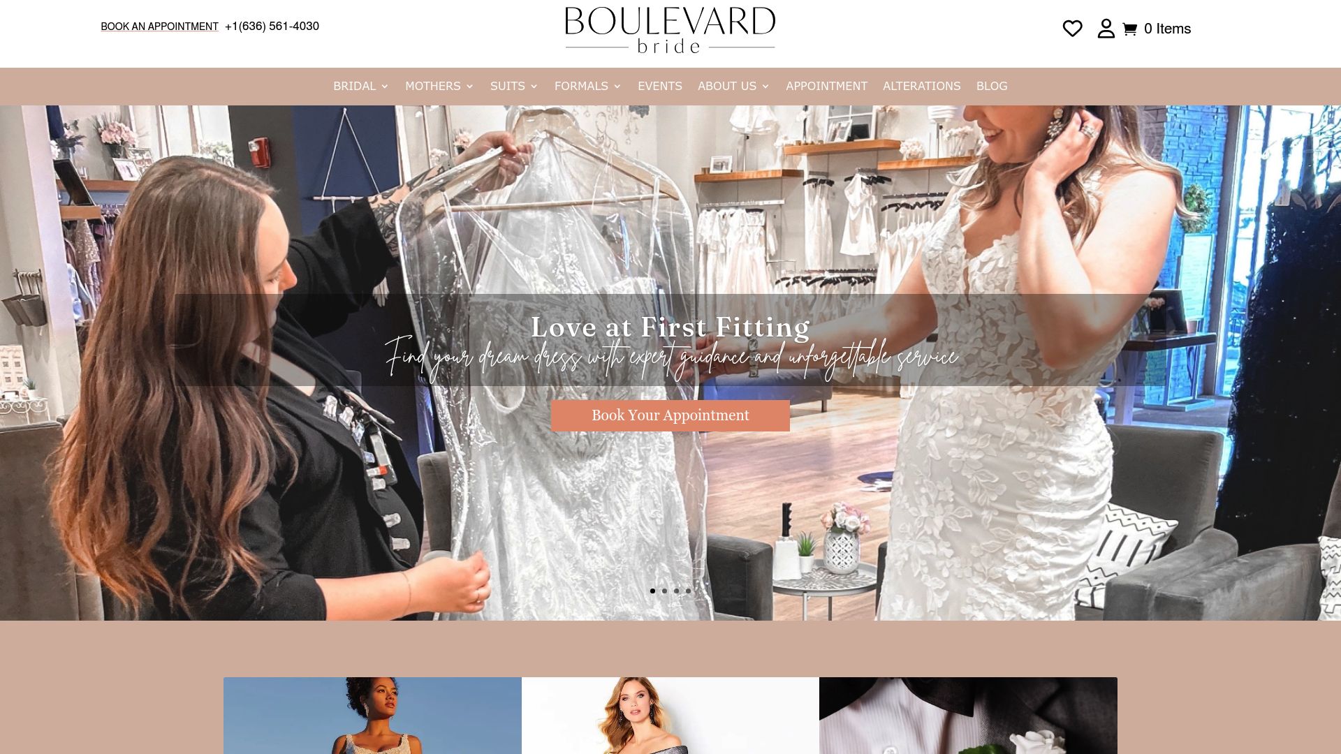 Boulevard Bride bridal shop website