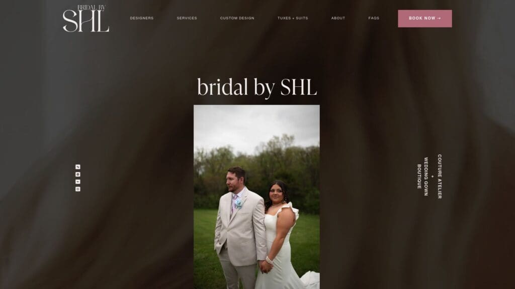 Bridal by SHL website homepage