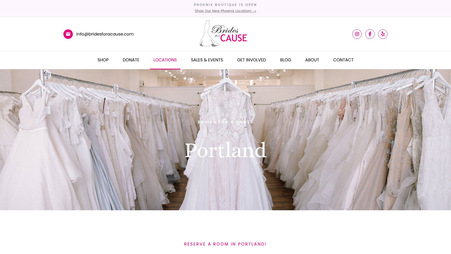 Brides for a Cause Portland nonprofit bridal boutique