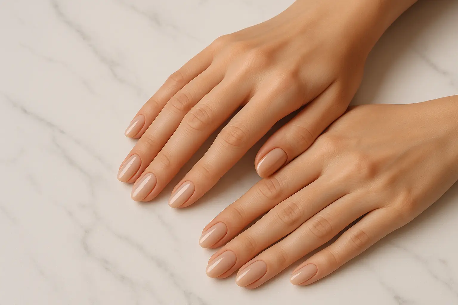 Nude gel overlay collection showing natural enhancement
