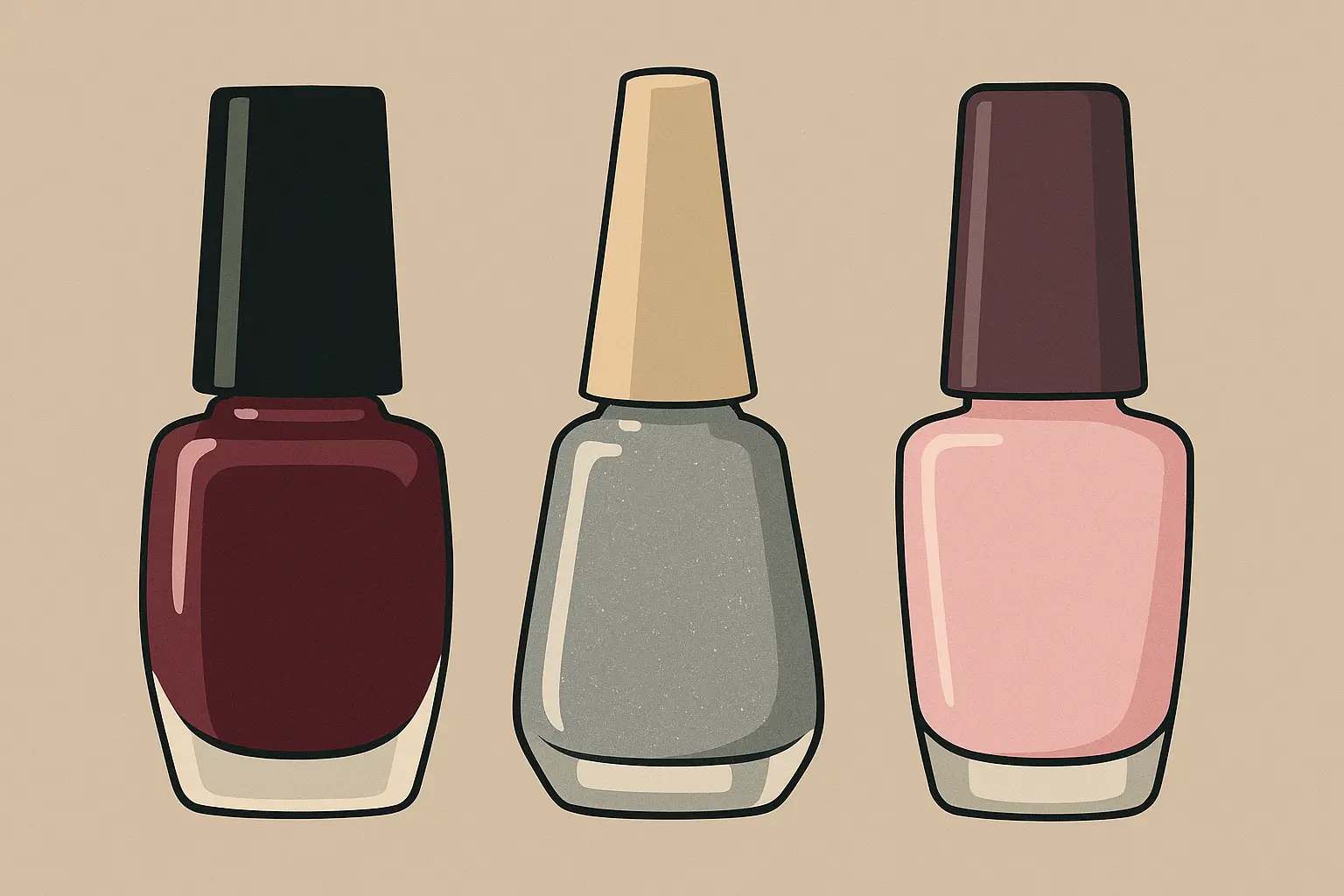 90s nail trends collage