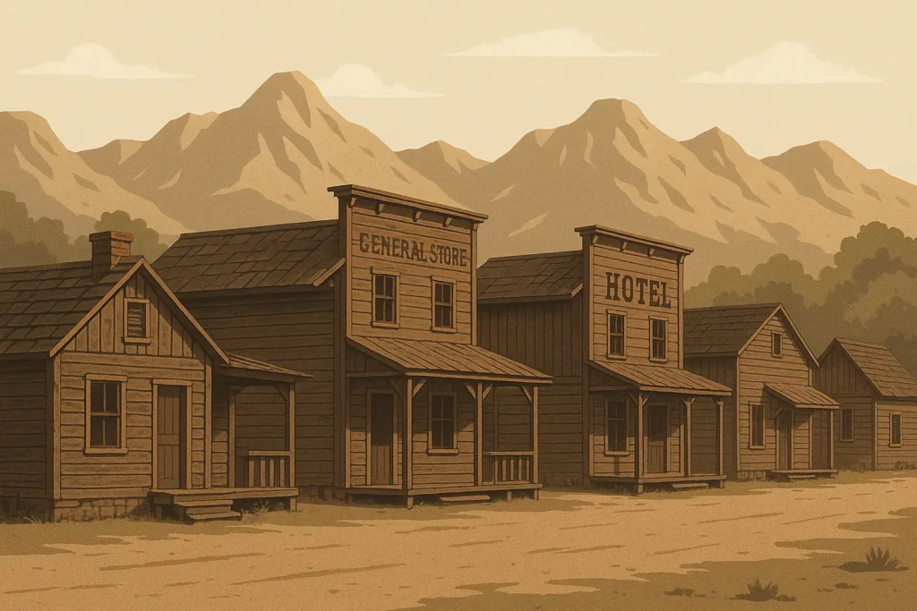Montana ghost towns and mining history sites showing preserved historic buildings