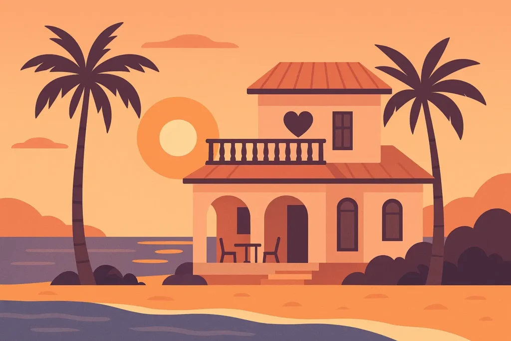 Romantic Puerto Rico sunset