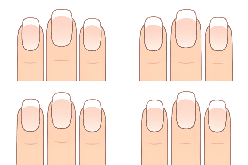 Classic baby boomer nail gradient examples