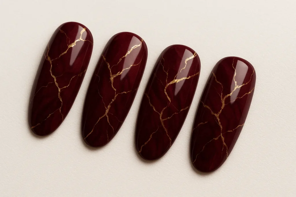 Elegant sophisticated holiday nail designs