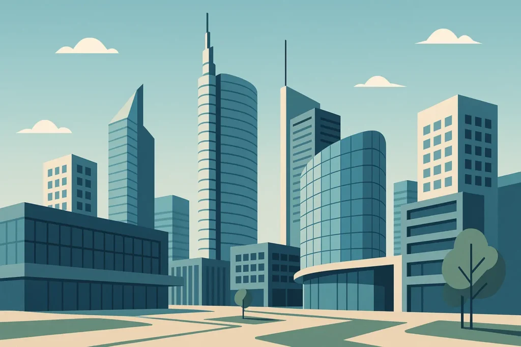 Milan business district and conference venues