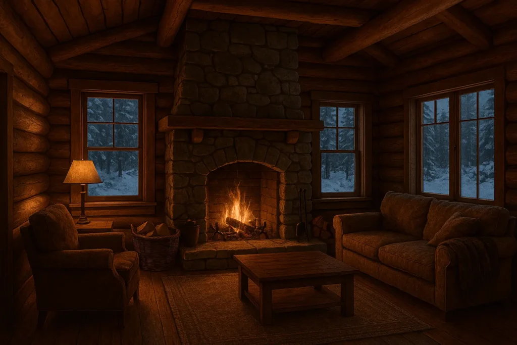 Snow-covered Asheville mountains in winter