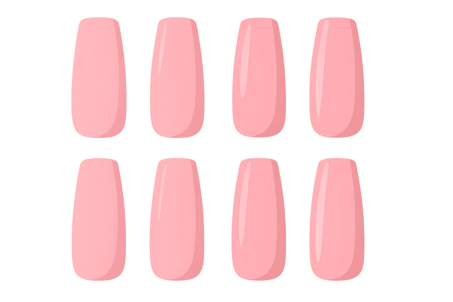 Classic pink coffin nail designs